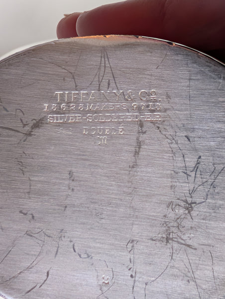 Large Tiffany & Co. Sterling Silver Flower Basket with Liner. 17 1/2" H