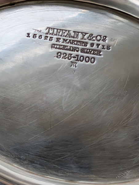 Large Tiffany & Co. Sterling Silver Flower Basket with Liner. 17 1/2" H