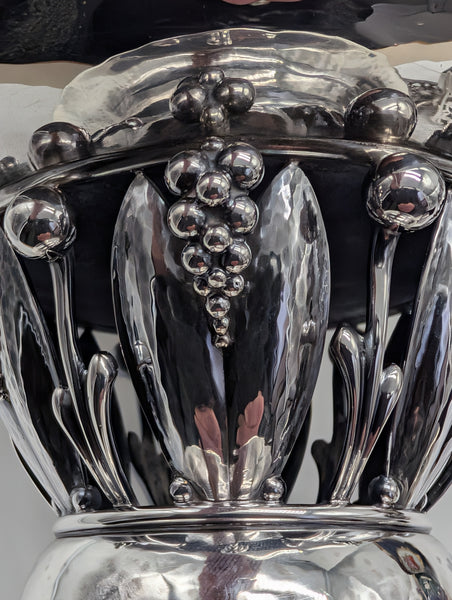 Compote Pedestal Bowl. Georg Jensen Denmark Sterling Silver. #197A. 6" H