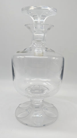 Decanter. Lalique French Glass. Valencay Pattern Clear and Frosted. 10 1/4"